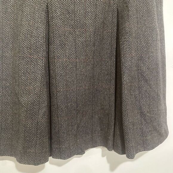 Daks London Vintage Pleated Tartan Midi Skirt Quiet Luxury Classic Size 14 - Picture 2 of 8